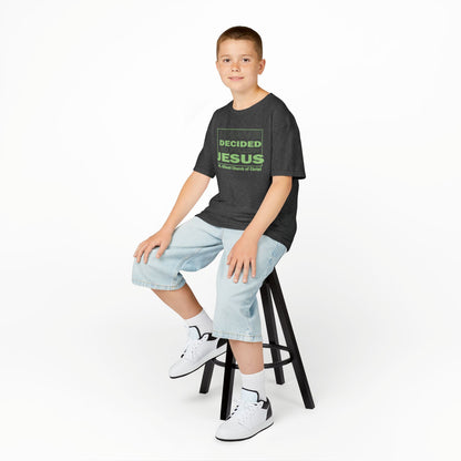 Kids T-Shirt — "I Have Decided to Follow Jesus" Neon Green Youth Church Tee