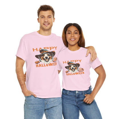 Halloween Dog Graphic Tee, Unisex T-Shirt, Spooky Pet Shirt, Fall Apparel, Trick or Treat Top