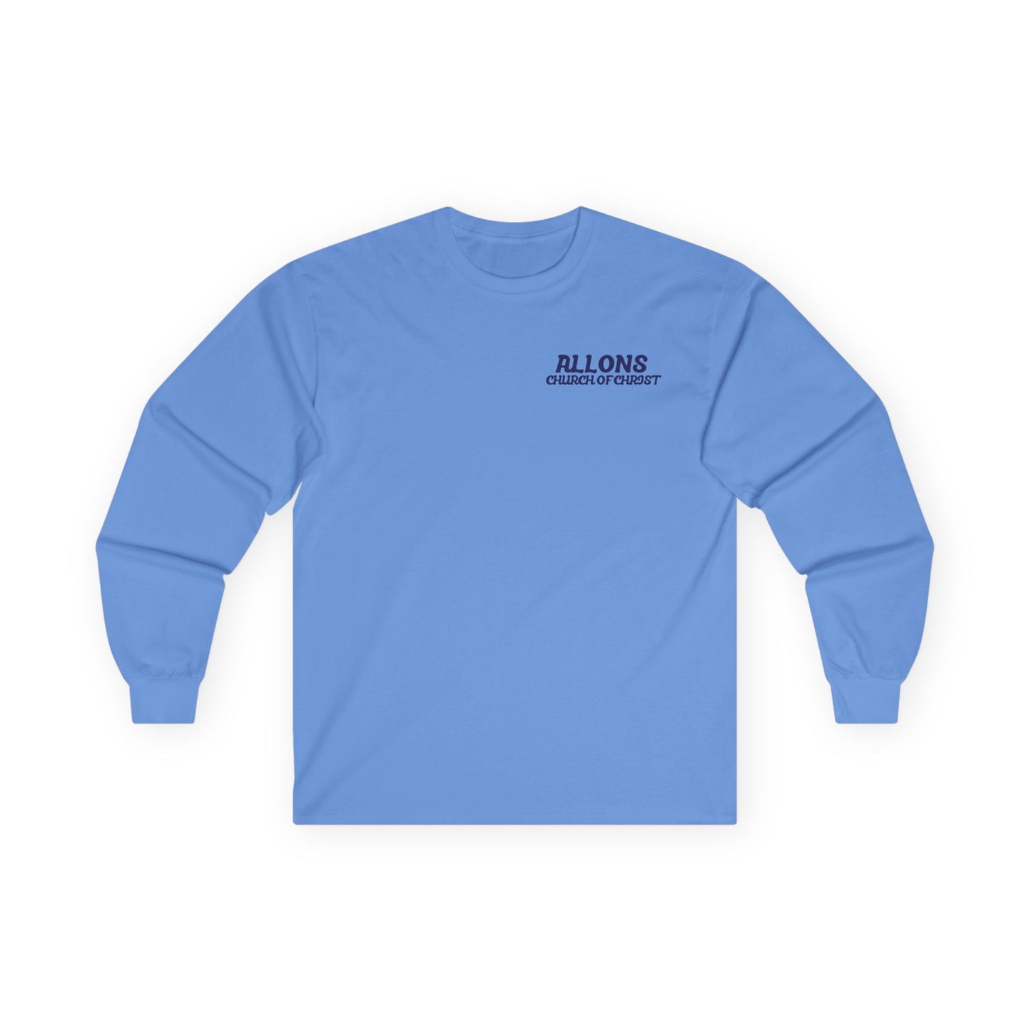 Long Sleeve Tee — Fish of Men Graphic (church/faith fishing design)