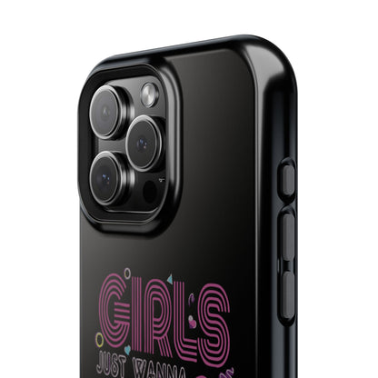 Fun Vibe Phone Case - Girls Just Wanna Have Fun Cell Case, Impact-Resistant Cover, Gift for Teens, Birthday Party Accessory, Trendy Tech