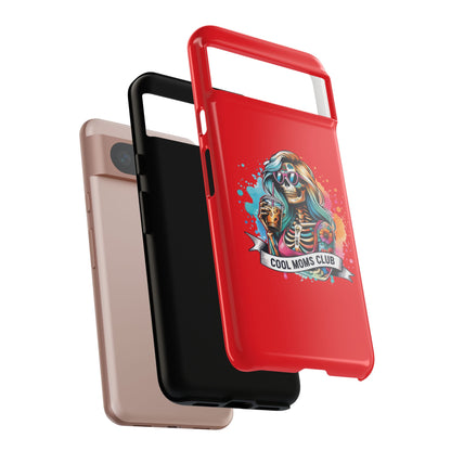 Cool Moms Club Phone Case - Tough Cases, Funky Phone Cover, Gift for Moms, Skeleton Design, Trendy Tech Accessories