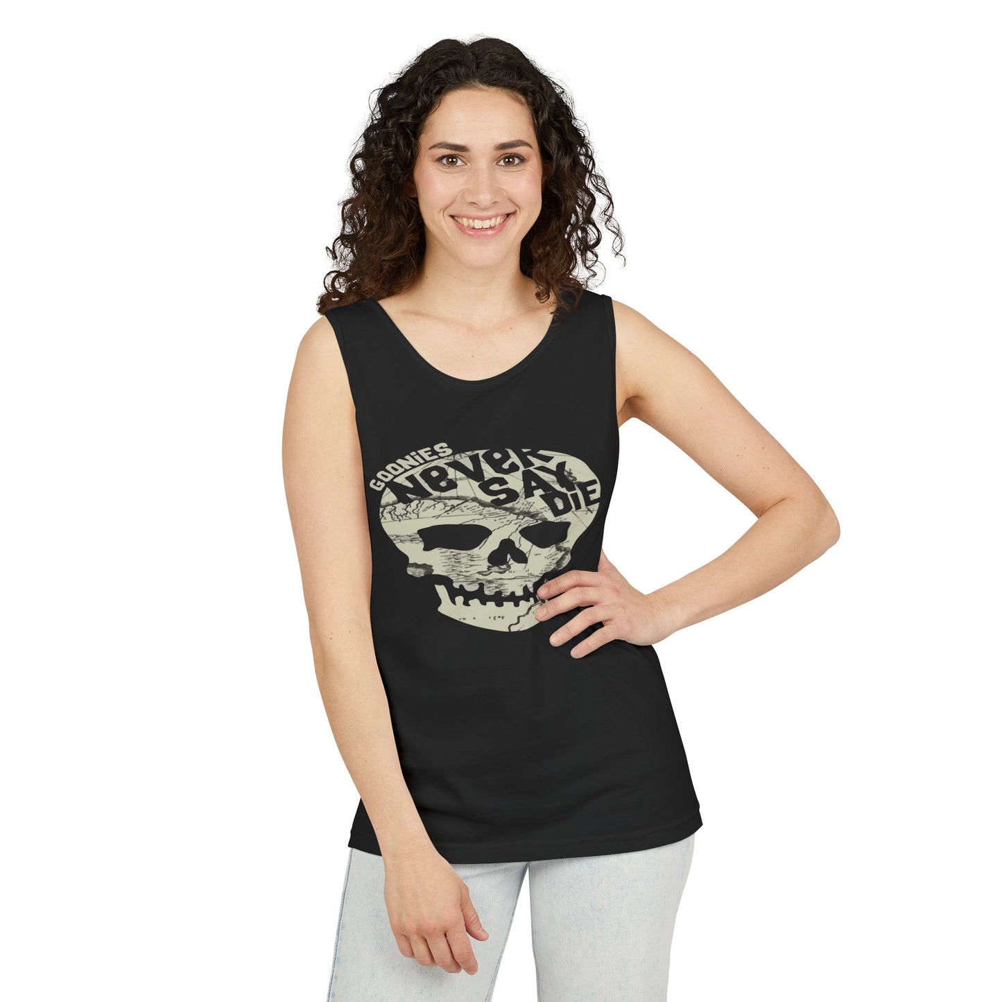 Cool Skull Graphic Tank Top, Unisex Summer Tee, Beachwear, Festival Outfit, Casual Wear, Graphic Apparel