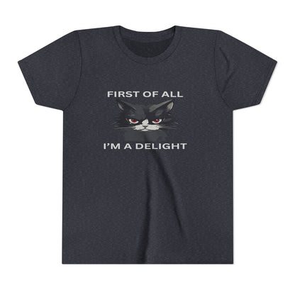 Youth Cat Humor Tee - Perfect for Cat Lovers, Birthday Gifts for Kids, Everyday Wear, Funny Quotes Shirt, Gift for Pet Lovers