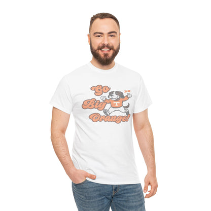 Go Big Orange Unisex Heavy Cotton Tee, Sports Fan Shirt, Casual Wear, College Game Day Top, Gift for Sports Enthusiasts