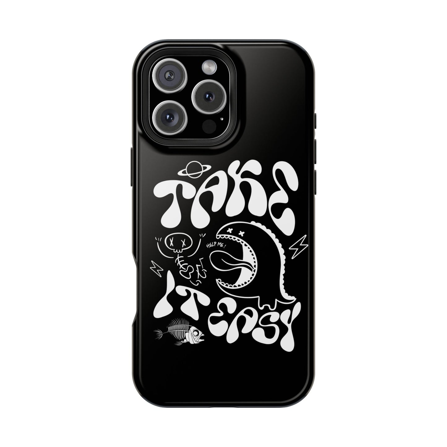 Magnetic Phone Case - Take It Easy Design, Cute Phone Cover, Gift for Him or Her, Trendy Accessories, Unique Tech Gifts