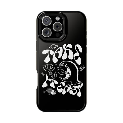 Magnetic Phone Case - Take It Easy Design, Cute Phone Cover, Gift for Him or Her, Trendy Accessories, Unique Tech Gifts