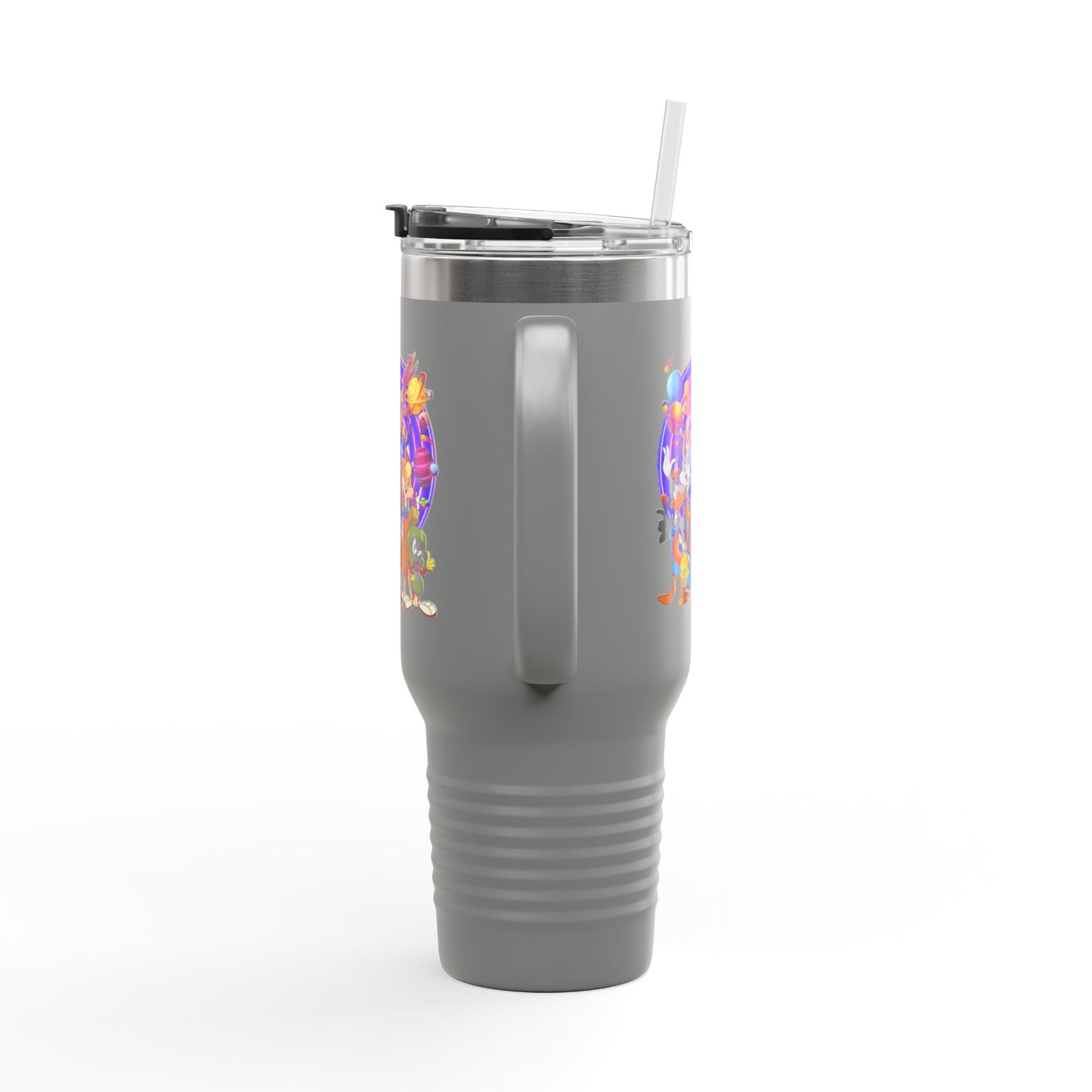 Colorful Insulated Travel Mug, 40oz - Fun for Road Trips, Tailgating, Hot Summer Days, Gift for Friends, Family, or Kids