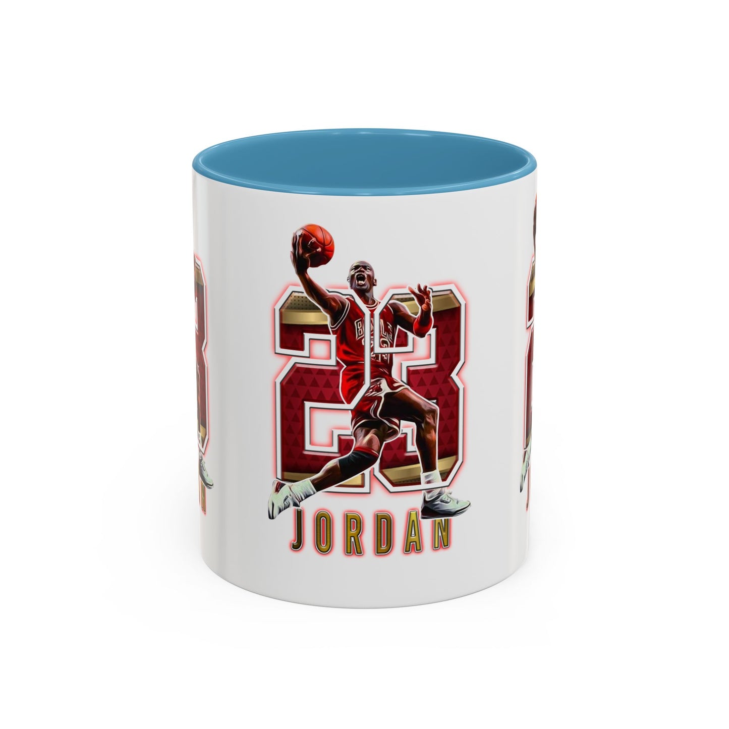 Michael Jordan Accent Coffee Mug - 11oz & 15oz - Perfect Gift for Sports Fans, Collectors, Basketball Lovers, Unique Gift Idea