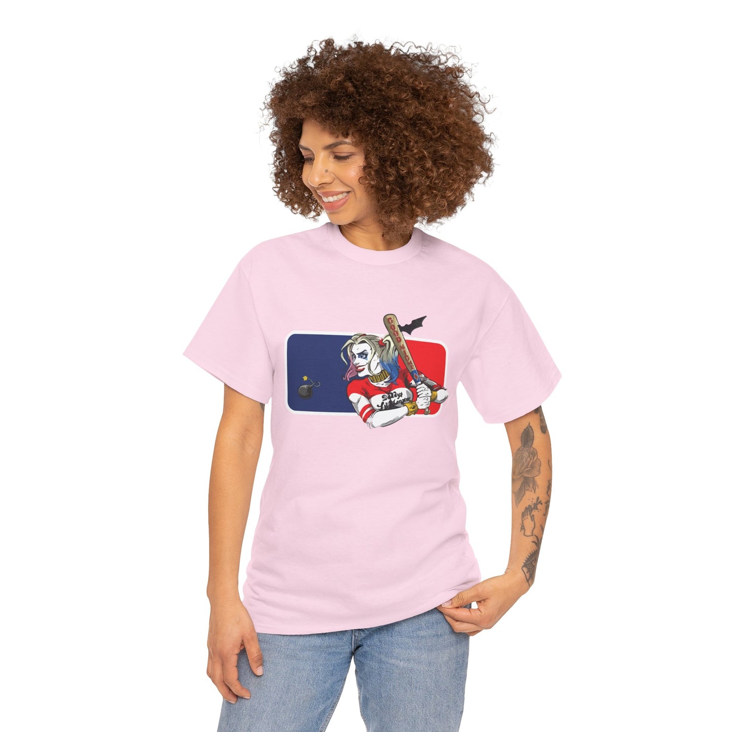 Unisex Baseball Graphic Tee - Harley Quinn DC Casual Wear for Sports Lovers