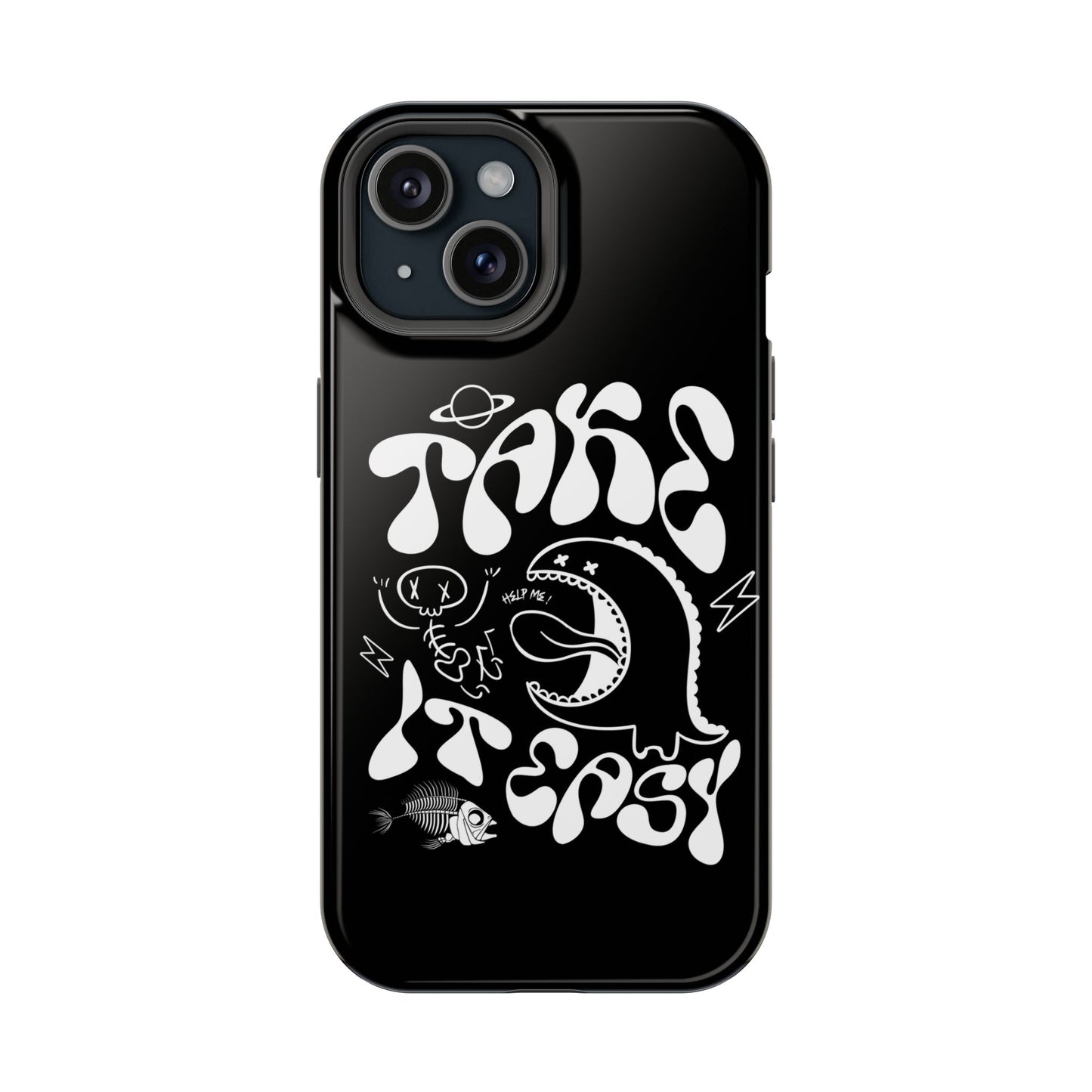 Magnetic Phone Case - Take It Easy Design, Cute Phone Cover, Gift for Him or Her, Trendy Accessories, Unique Tech Gifts