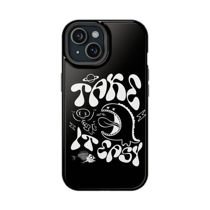 Magnetic Phone Case - Take It Easy Design, Cute Phone Cover, Gift for Him or Her, Trendy Accessories, Unique Tech Gifts