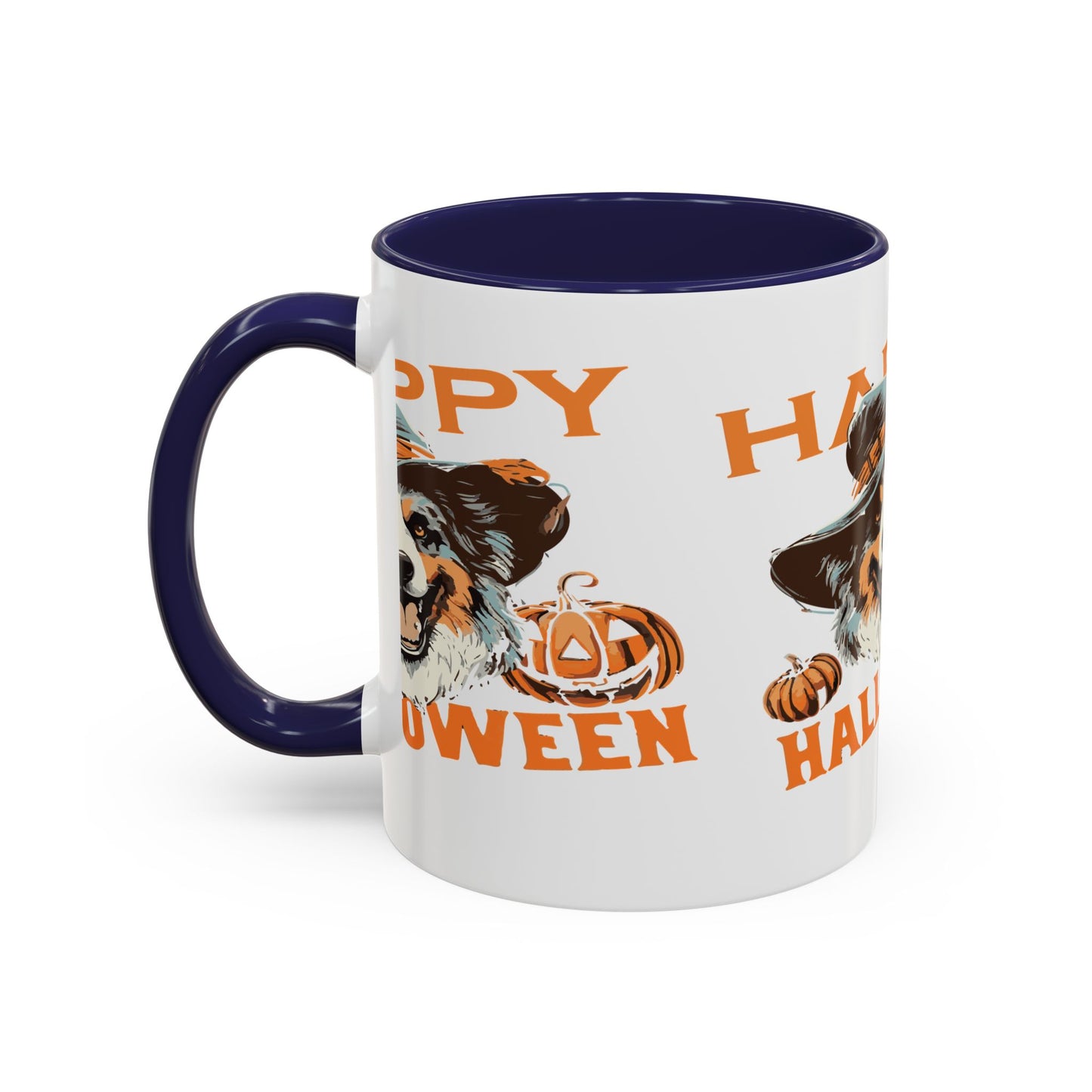Halloween Dog Mug with Pumpkin Design, Cute Pet Lover Gift, Coffee Ceramic Cup for Fall, Spooky Season Decor, Happy Halloween