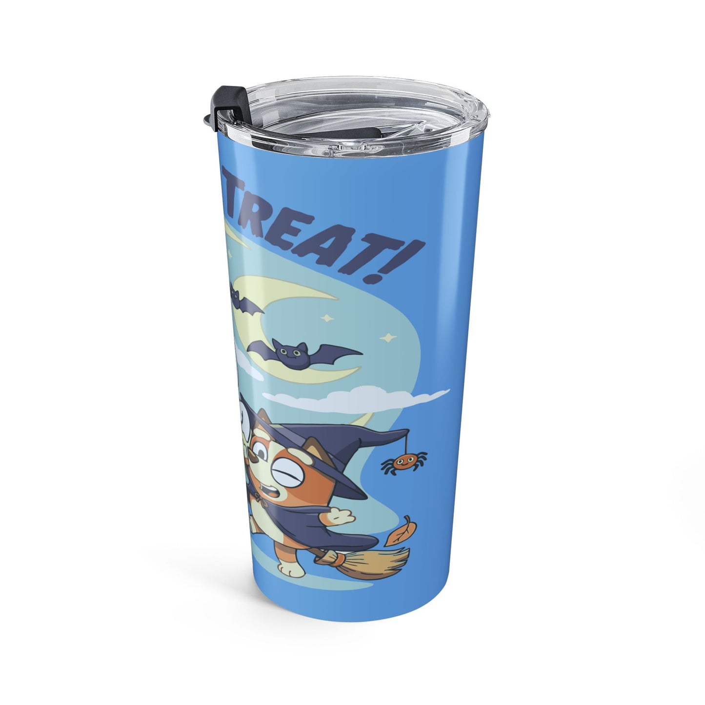 Halloween-Themed 20oz Tumbler - Trick or Treat Design, Cute Dog Characters, Perfect for Gifts, Fall Celebrations, and Party Favors