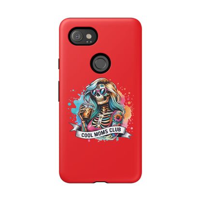 Cool Moms Club Phone Case - Tough Cases, Funky Phone Cover, Gift for Moms, Skeleton Design, Trendy Tech Accessories