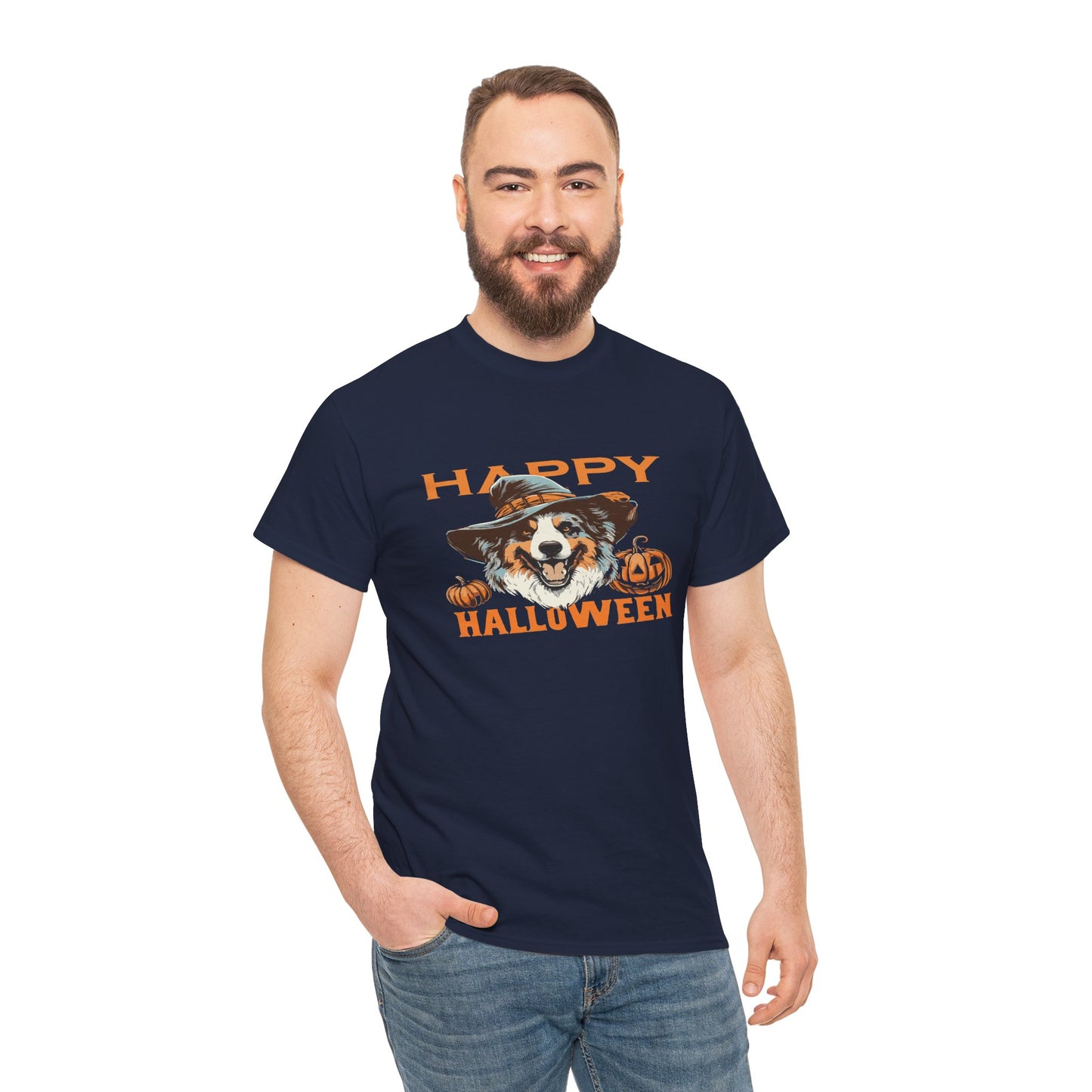 Halloween Dog Graphic Tee, Unisex T-Shirt, Spooky Pet Shirt, Fall Apparel, Trick or Treat Top