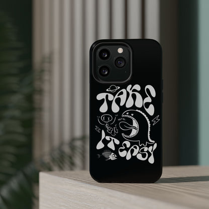 Magnetic Phone Case - Take It Easy Design, Cute Phone Cover, Gift for Him or Her, Trendy Accessories, Unique Tech Gifts