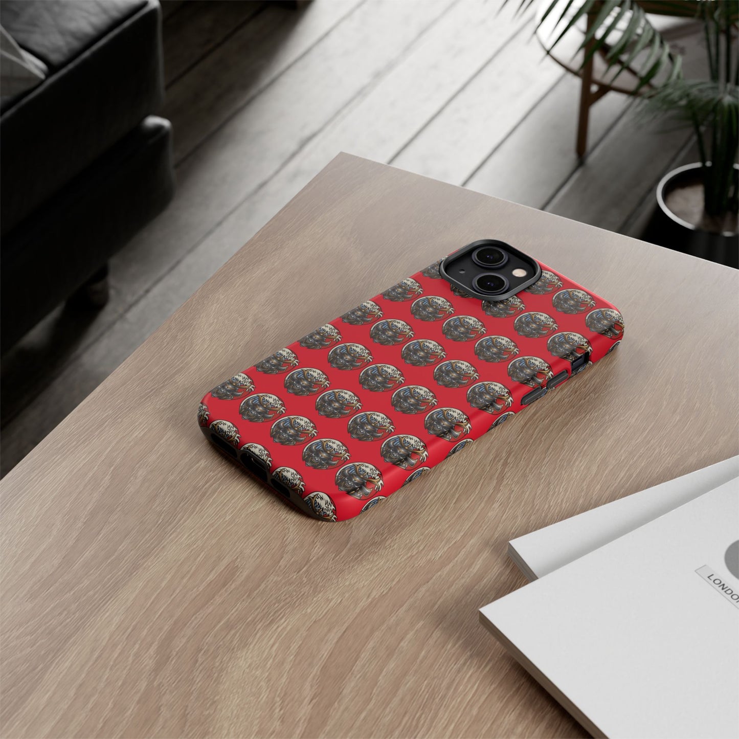 Bold Phone Case, Tough Phone Cover, Red Phone Protector, Unique Gift for Him/Her, Trendy Tech Accessory