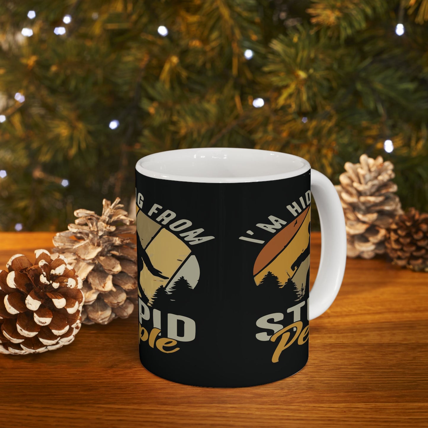 Funny Bigfoot Coffee Mug - Hiding from Stupid People - Gift for Sasquatch Lovers, Humor Mug, Office Coffee Cup, Unique Gift, Laughs [...]