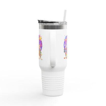 Colorful Insulated Travel Mug, 40oz - Fun for Road Trips, Tailgating, Hot Summer Days, Gift for Friends, Family, or Kids