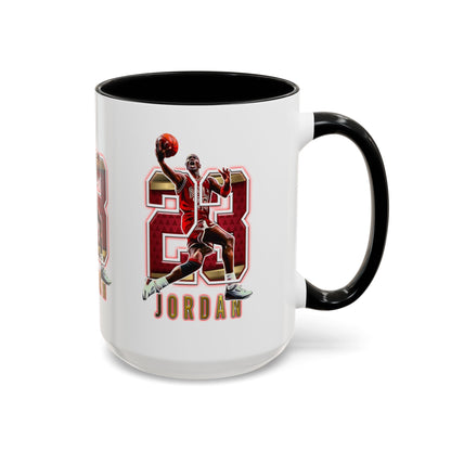 Michael Jordan Accent Coffee Mug - 11oz & 15oz - Perfect Gift for Sports Fans, Collectors, Basketball Lovers, Unique Gift Idea