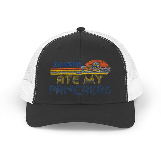 Retro Snapback Trucker Cap - Zombies Ate My Pancakes, Fun Casual Hat