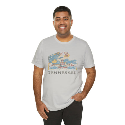 Tennessee Vintage Graphic Tee, Unisex Jersey Short Sleeve T-Shirt, Souvenir Shirt, Vacation Wear, Gift for Travelers, Retro Tee