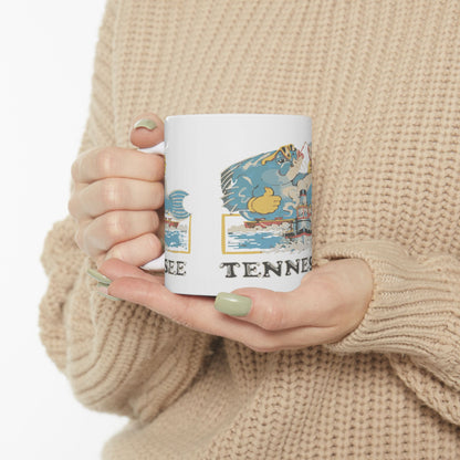 Vintage Tennessee Ceramic Mug, Retro Mug, Tennessee Gifts, Coffee Cup, Souvenir Drinkware, Gift for Travelers