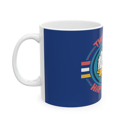 Donald Duck 'This Is My Happy Face' Ceramic Mug - 11oz & 15oz