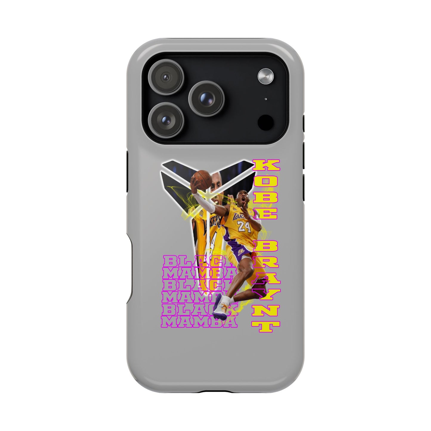 Impact-Resistant Phone Case — Bold Retro Basketball Graphic