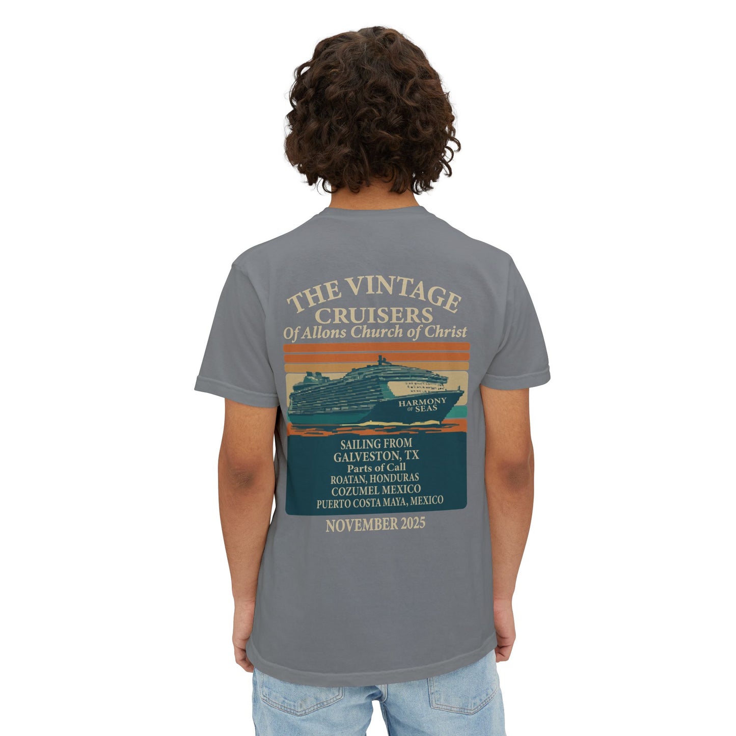 Vintage Allons church of Christ Cruise Pocket T-Shirt
