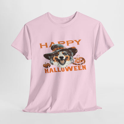 Halloween Dog Graphic Tee, Unisex T-Shirt, Spooky Pet Shirt, Fall Apparel, Trick or Treat Top
