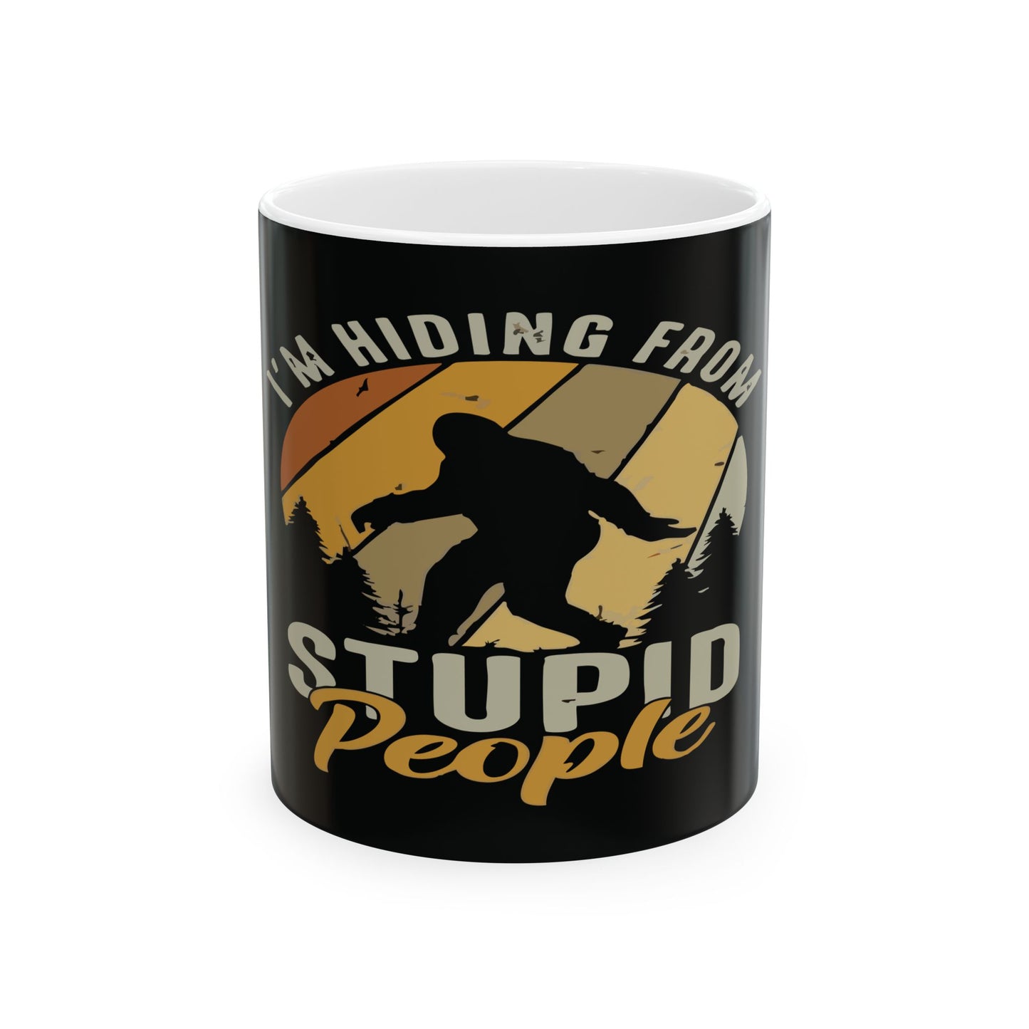 Funny Bigfoot Coffee Mug - Hiding from Stupid People - Gift for Sasquatch Lovers, Humor Mug, Office Coffee Cup, Unique Gift, Laughs [...]