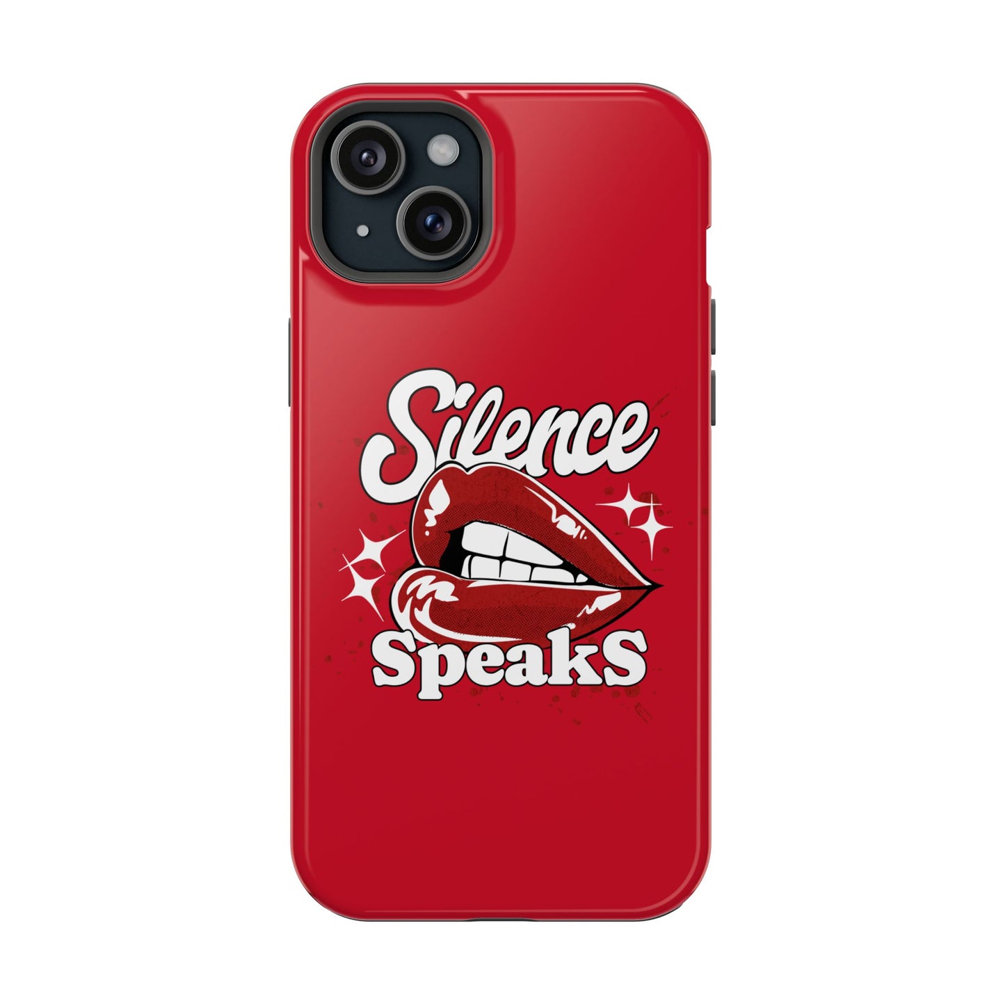 Bold Expression Magnetic Tough Cases, Phone Cover, Gift for Her, Pop Art, Trendy Accessory, Silence Speaks Design