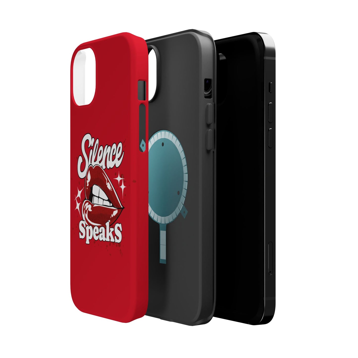 Bold Expression Magnetic Tough Cases, Phone Cover, Gift for Her, Pop Art, Trendy Accessory, Silence Speaks Design