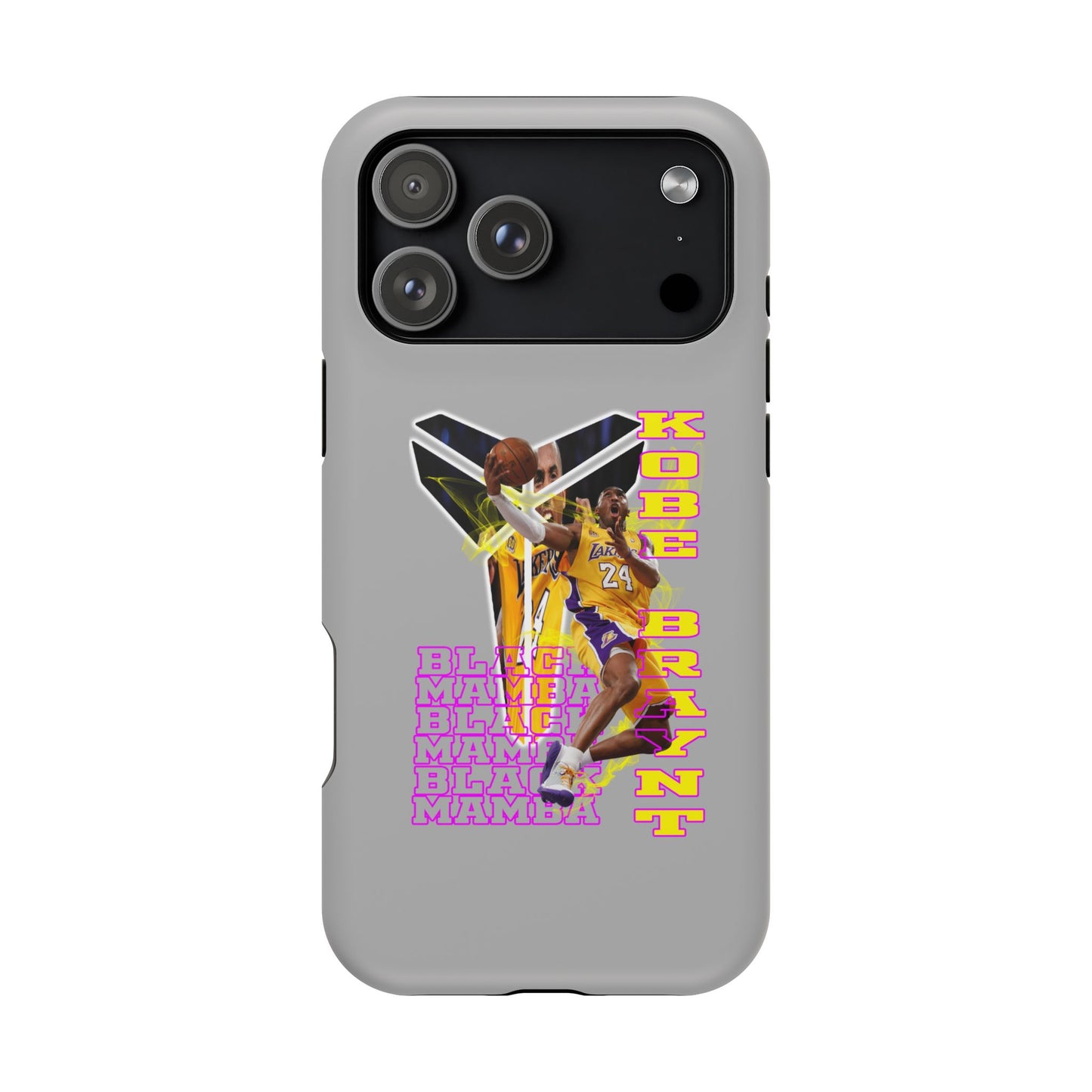 Impact-Resistant Phone Case — Bold Retro Basketball Graphic