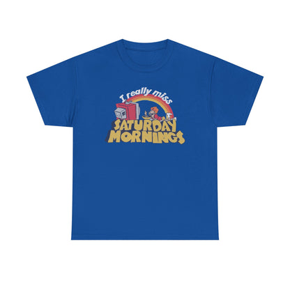 Retro Saturday Mornings Tee, Vintage Cartoon Shirt, Unisex Cotton Tee, Cozy Weekend Vibe, Perfect Gift for Nostalgia Lovers