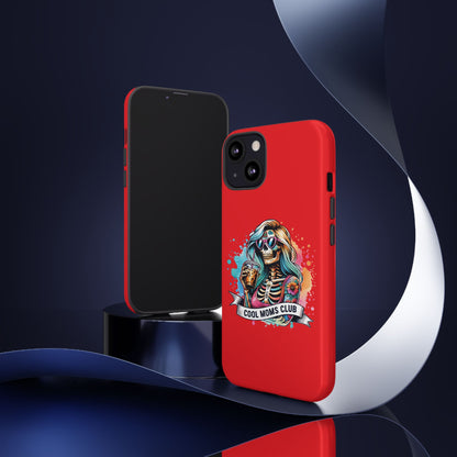 Cool Moms Club Phone Case - Tough Cases, Funky Phone Cover, Gift for Moms, Skeleton Design, Trendy Tech Accessories