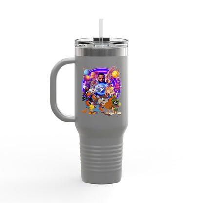 Colorful Insulated Travel Mug, 40oz - Fun for Road Trips, Tailgating, Hot Summer Days, Gift for Friends, Family, or Kids