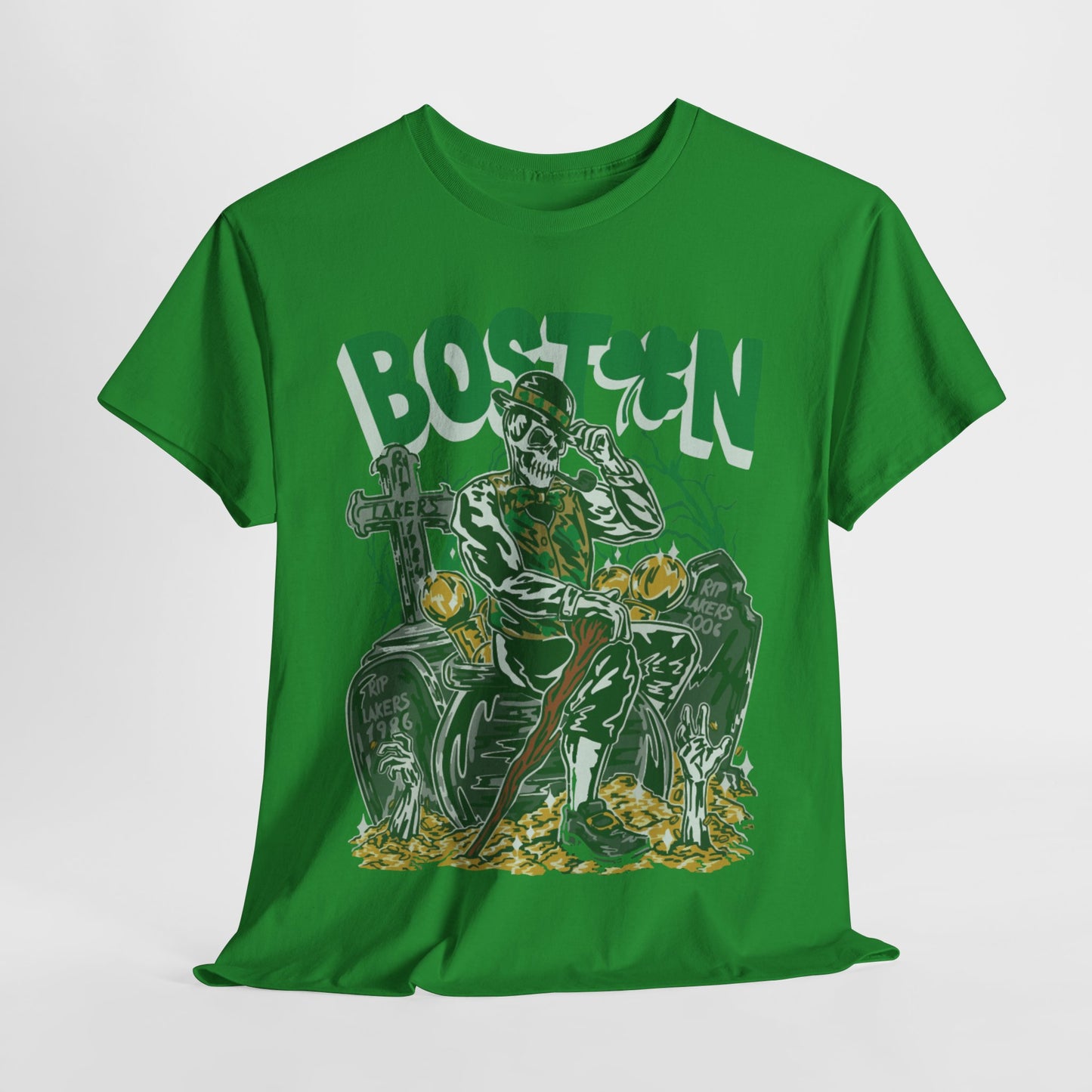 Boston Graphic Tee, Unisex Heavy Cotton T-Shirt, Vintage Boston Shirt, Irish Pride Apparel, St. Patrick's Day Gift, Casual Wear