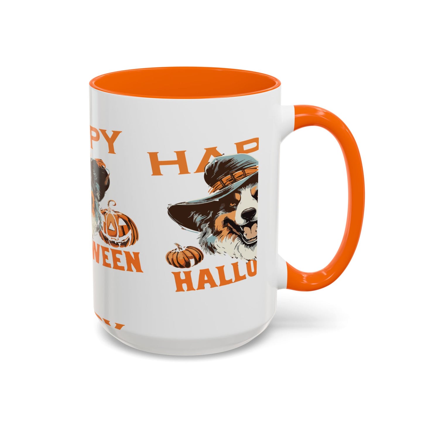 Halloween Dog Mug with Pumpkin Design, Cute Pet Lover Gift, Coffee Ceramic Cup for Fall, Spooky Season Decor, Happy Halloween