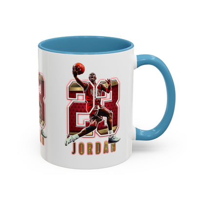 Michael Jordan Accent Coffee Mug - 11oz & 15oz - Perfect Gift for Sports Fans, Collectors, Basketball Lovers, Unique Gift Idea