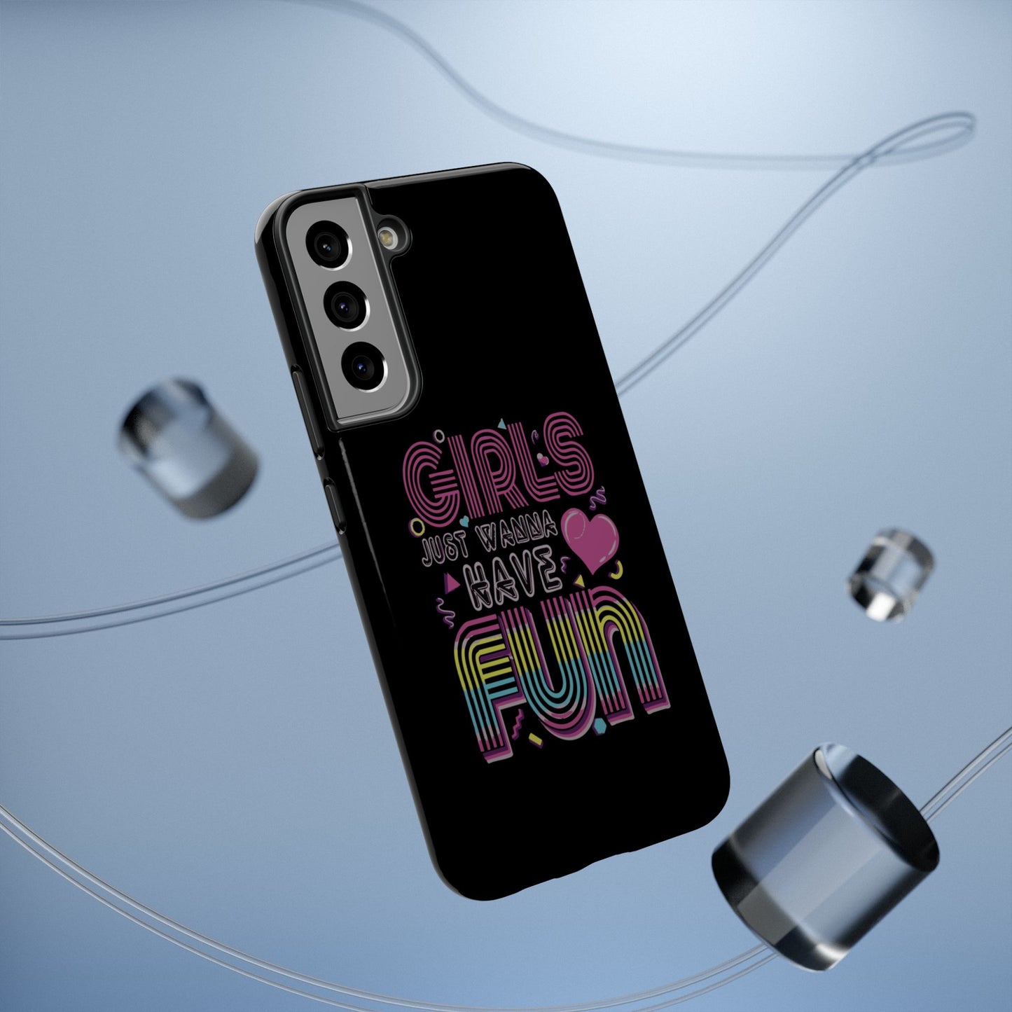 Fun Vibe Phone Case - Girls Just Wanna Have Fun Cell Case, Impact-Resistant Cover, Gift for Teens, Birthday Party Accessory, Trendy Tech