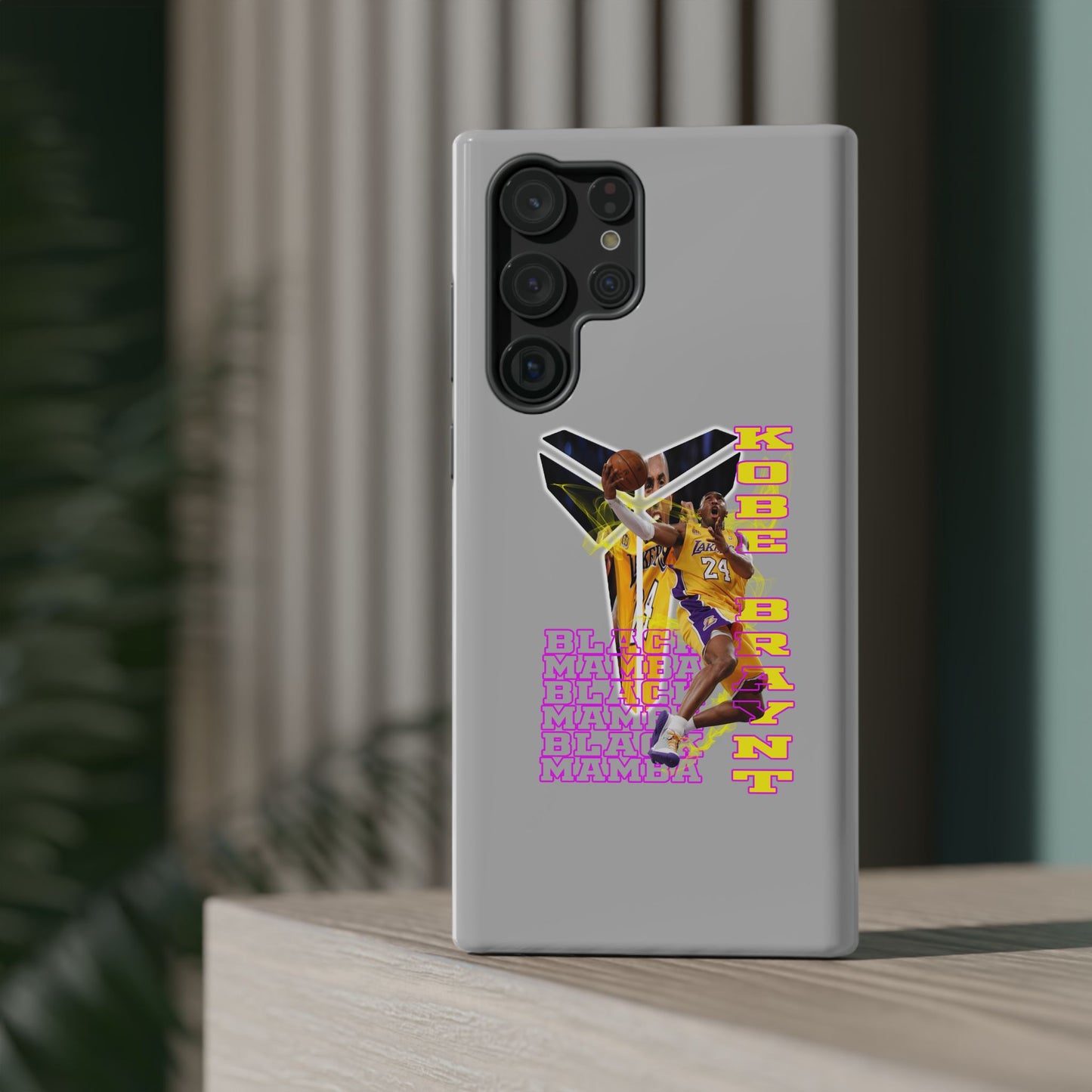 Impact-Resistant Phone Case — Bold Retro Basketball Graphic