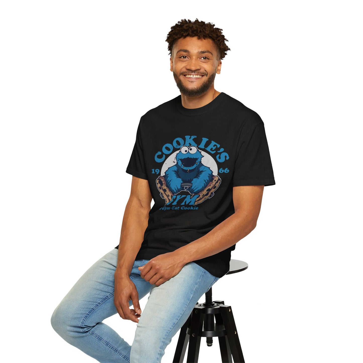 Cookie Monster Inspired Unisex T-Shirt, Fun Gift for Gamers, Casual Wear, Birthday Gift, Kitchen & Gym Motivation