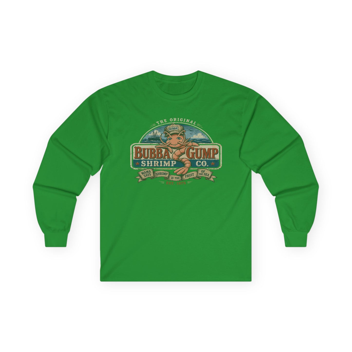 Long Sleeve Tee - Retro 'Bubba Gump Shrimp Co.' Vintage Logo