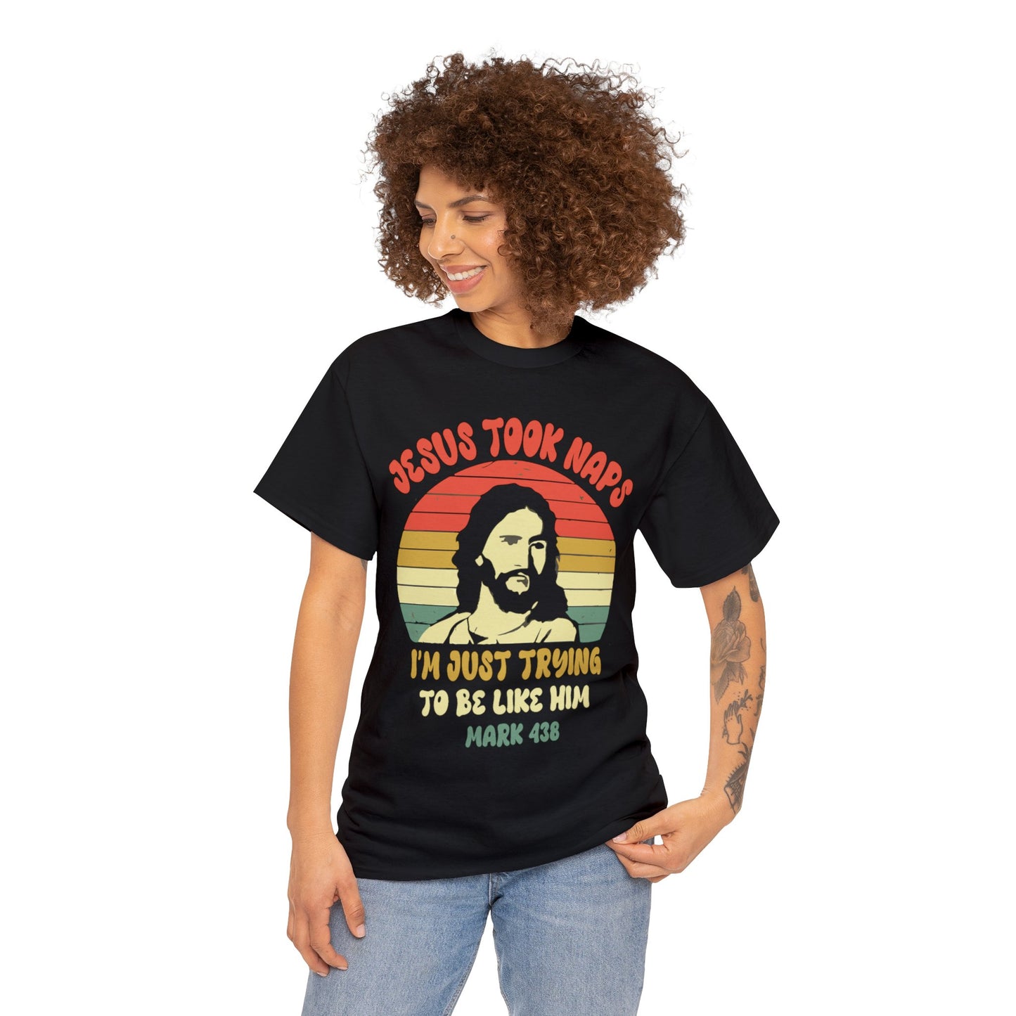 Jesus Took Naps Be Like Jesus Retro Unisex Heavy Cotton Tee