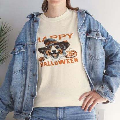 Halloween Dog Graphic Tee, Unisex T-Shirt, Spooky Pet Shirt, Fall Apparel, Trick or Treat Top