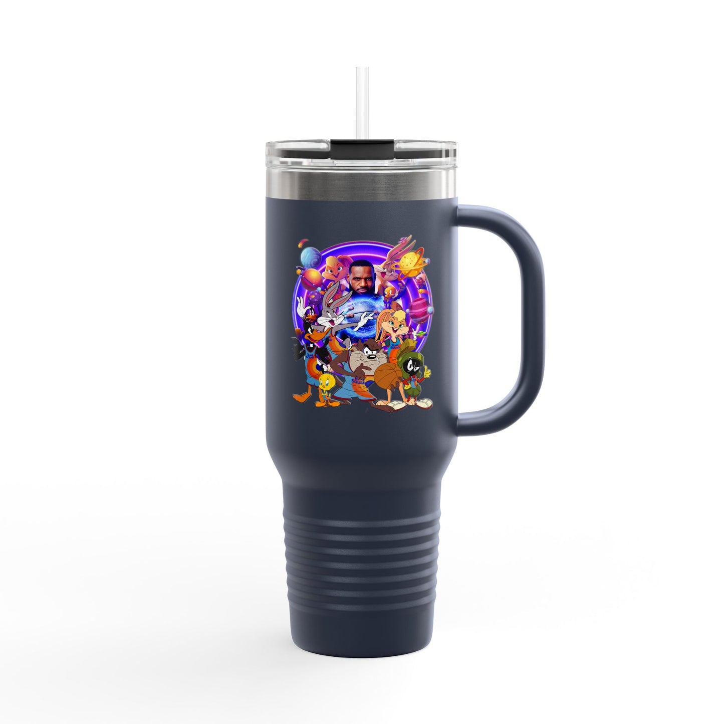 Colorful Insulated Travel Mug, 40oz - Fun for Road Trips, Tailgating, Hot Summer Days, Gift for Friends, Family, or Kids