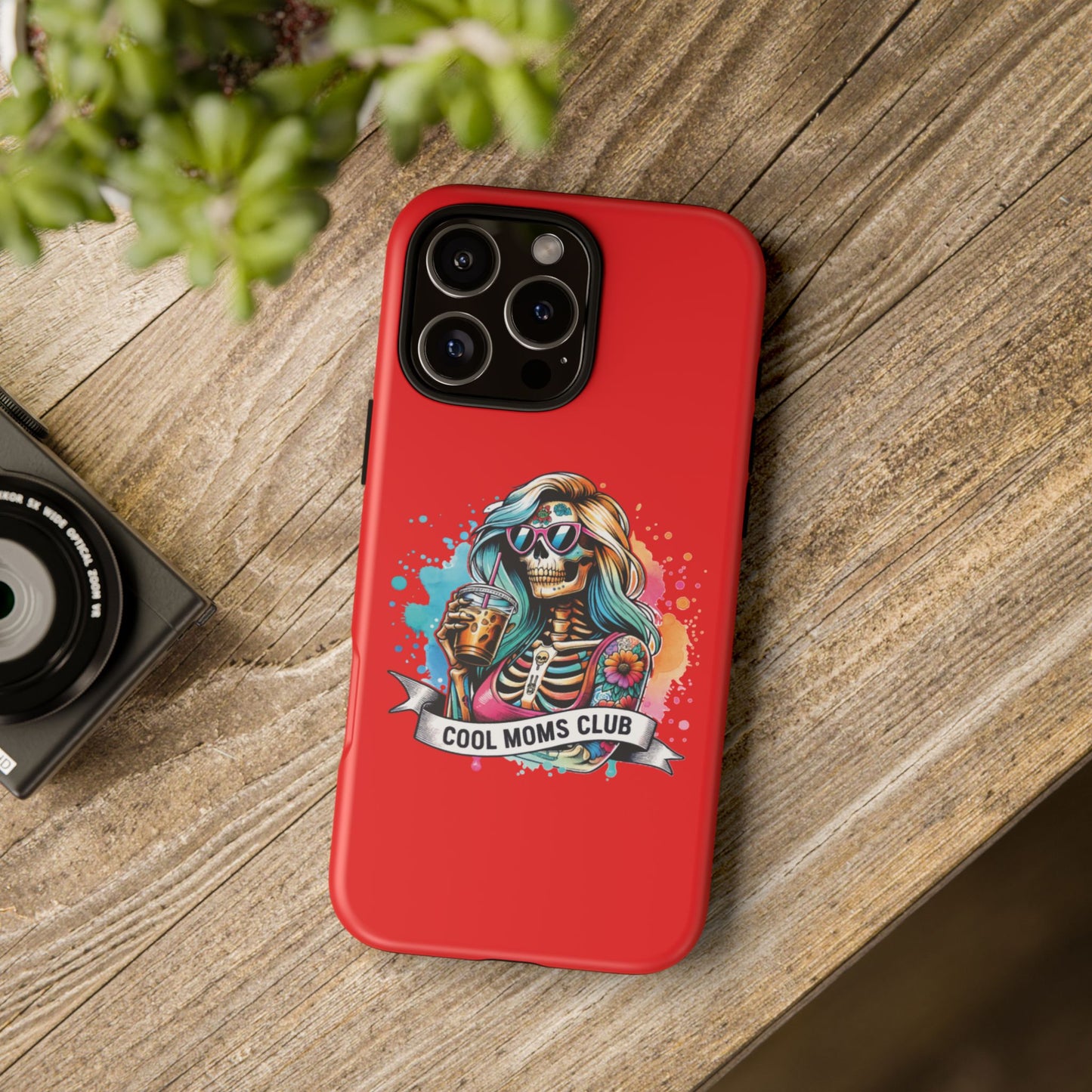 Cool Moms Club Phone Case - Tough Cases, Funky Phone Cover, Gift for Moms, Skeleton Design, Trendy Tech Accessories