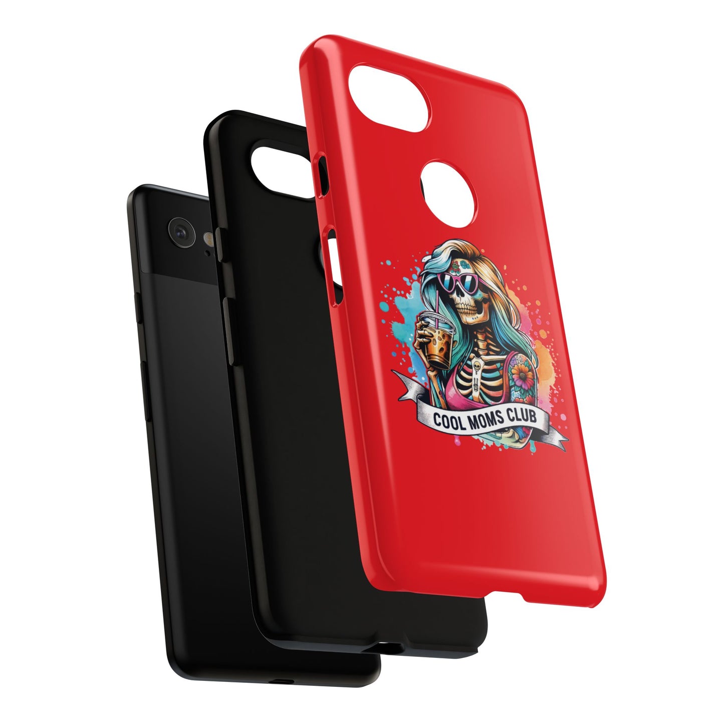 Cool Moms Club Phone Case - Tough Cases, Funky Phone Cover, Gift for Moms, Skeleton Design, Trendy Tech Accessories